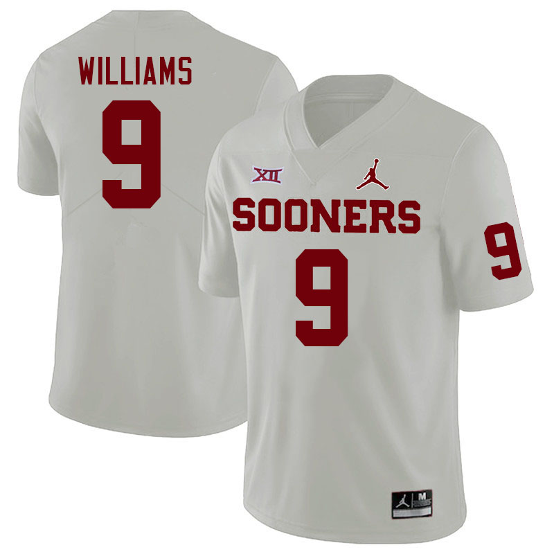 Oklahoma Sooners #9 Gentry Williams College Football Jerseys Stitched Sale-White